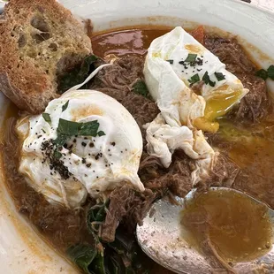 Braised Lamb and Eggs