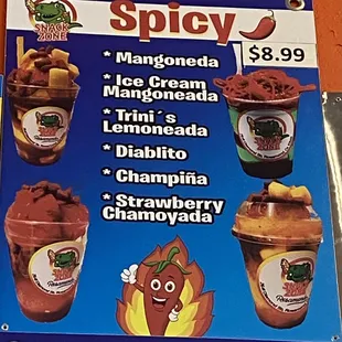 Spicy menu