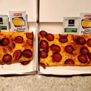 Roman Style Pepperoni Pizza Slices