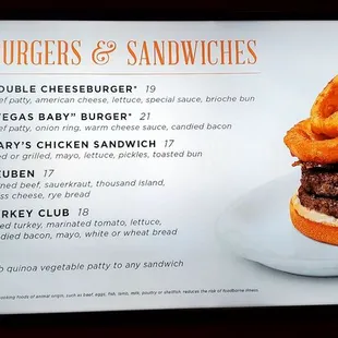 Burgers &amp; Sandwiches