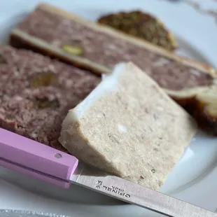 Charcuterie plate comes with warm yummy Acme sesame levain bread