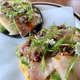 Hamachi Tostadas