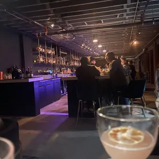 Their bar set up and ambiance.