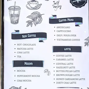 The menu
