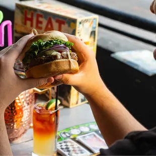 Enjoy our juicy burgers