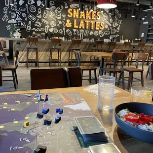 Board game and bar  area