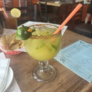 Pineapple jalapeño margarita!! Excellent