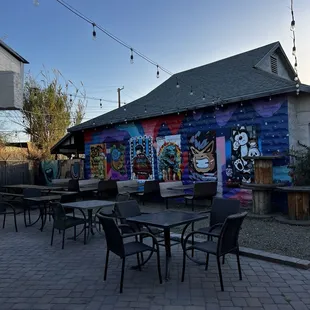 Cute outdoor area behind the building