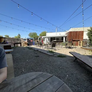 Backyard seating area