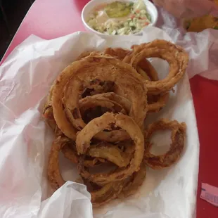 Hand breaded onion rings