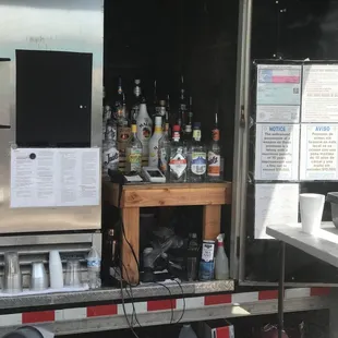 Where you order lunch. I have never seen a food truck doubling as a rolling bar. Wow. The Mother of Invention.