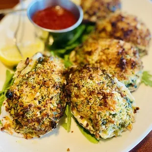 Oysters were pre-made had way way way too much breading/bacon &amp; they were very fishy. Do not recommend.