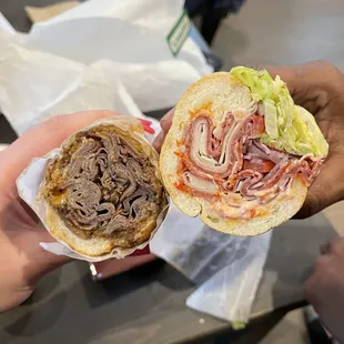 Hot Beef and Cheddar and The 4 Pointer