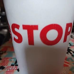 a cup of coffee on a table