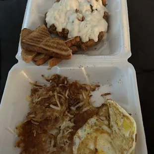 Two Eggs with Chicken Fried Chicken and Gravy