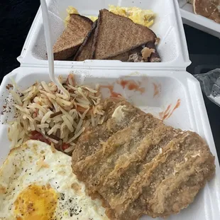 Chicken fried steak I never remember to take photos in the beginning I&apos;m greedy