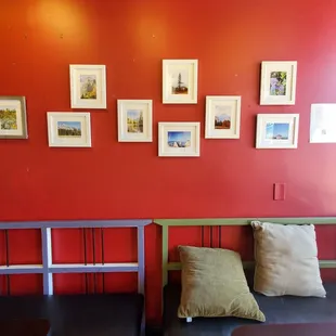 Inside with more art for sale