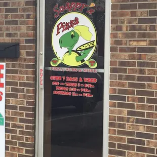 the front door of a restaurant