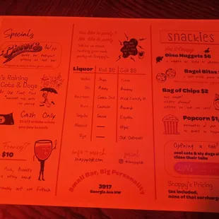 the menu