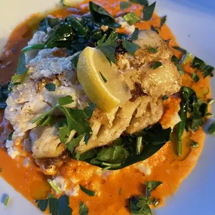 Buttered Cod over coconut rice. Talk about delicious