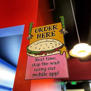 Order at the counter