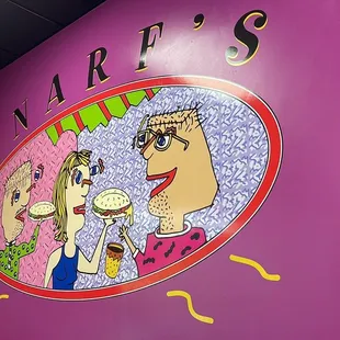 Logo on interior wall