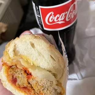 Meatball Parmesan Sub w/ Mexican Coke