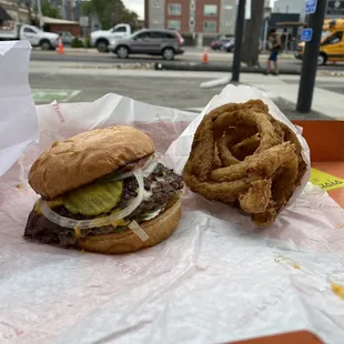 The original Snarfburger as offered. With a side of &quot;frings&quot; (there are fries in there).