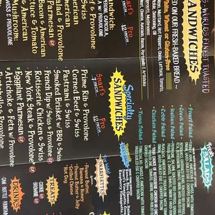 Menu first time here