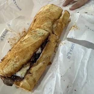 Smoked Brisket w/ BBQ Sauce &amp; Swiss Cheese is just awesome!