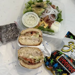 Cobb Salad Mother Clucker Zapp&apos;s Voodoo Chips Chocolate Fudge Brownie