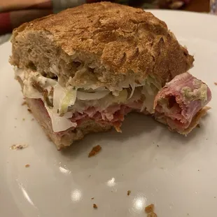 1/4 of an Italian pro excellent sandwich!