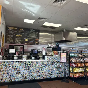Front counter and menu board