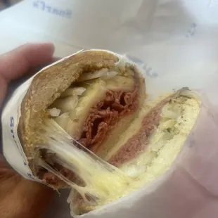 French Dip w/ Roast Beef, Swiss &amp; Provolone Cheese