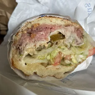 Small sliver of meat, through the entire length of