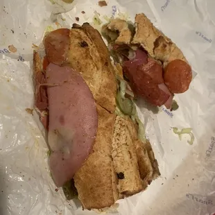 Meat comes on the outside now