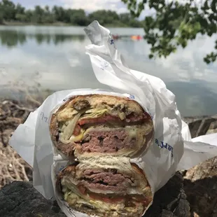 roast beef sandwich w everything + a view. nomnomnom!!
