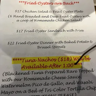 Menu page 1
