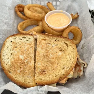 Turkey Reuben &amp; Onion Rings