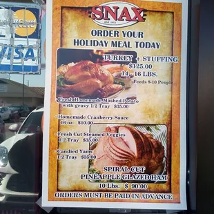 SNAX @ Torrance. Holiday meals. 2024. Thanksgiving's over but you could have Christmas catered by them.