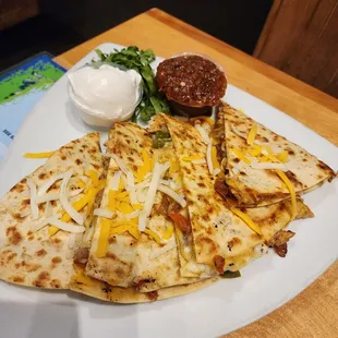 Chicken and cheese quesadillas