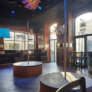 the inside of a restaurant