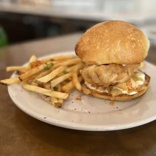 local fried fish sandwich- so filling and amazing