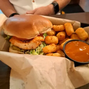 Naked chicken sandwich