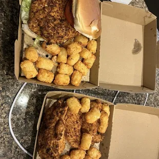 Chicken Sandwich Meal and (4) Chicken Tender Meal