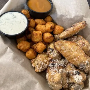 Sweet Potato Tots, Salted Maple (8) Gluten Free Wings