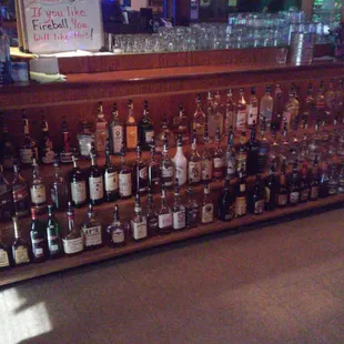 Wide range of liquor for sure! Just about any flavor vodka you crave, different whiskeys, bourbons and scotch!!