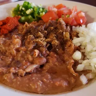 Foule ($10.50), made vegan on request. Good. Akin to refried beans w/more flavor &amp; spices.