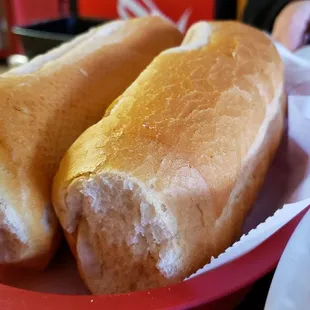 Baguette that comes with the Foule ($10.50). Light &amp; crispy. Good.