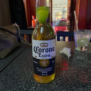 a bottle of corona extra